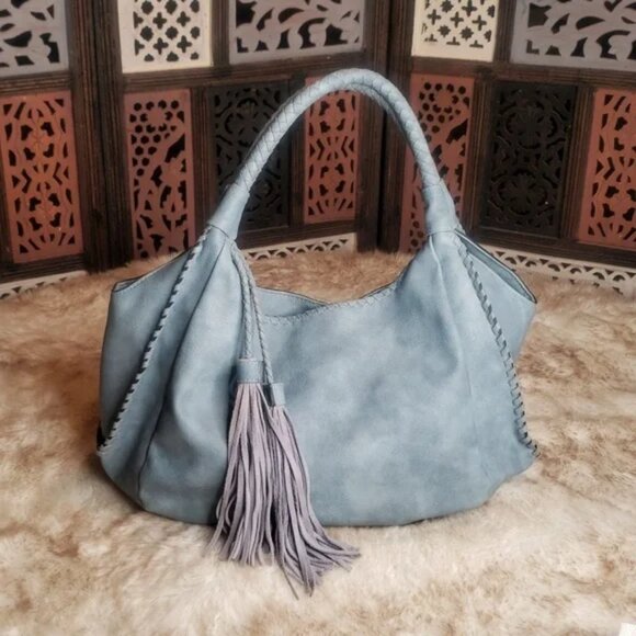 Sondra Roberts Squared Hobo Style Purse - Picture 1 of 9